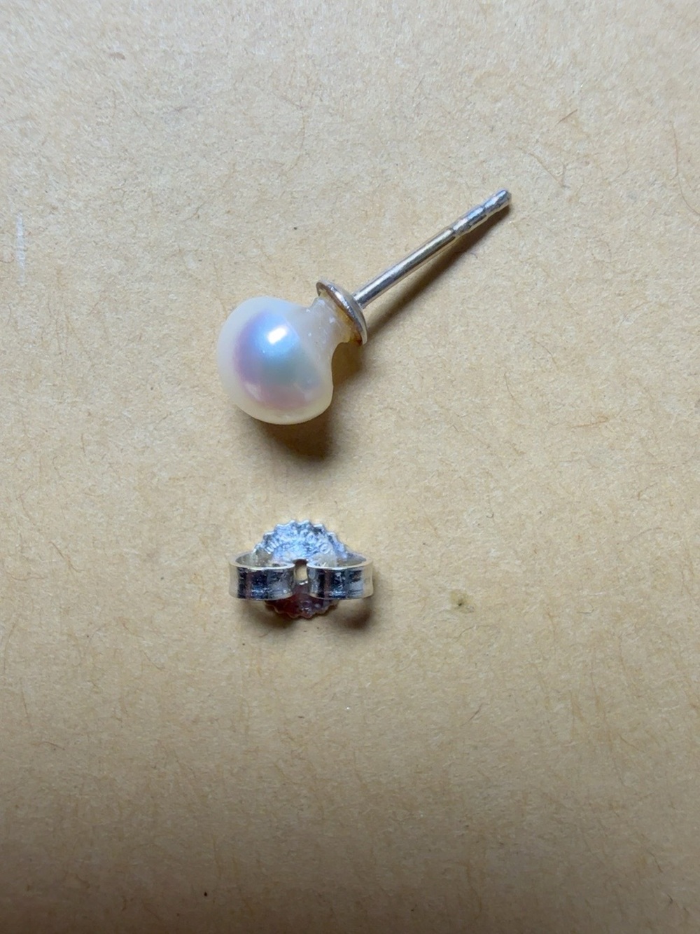 Mikimoto AAA Akoya Pearl 18K White Gold SINGLE Stud Earring 6-6.5mm Box - Picture 5 of 11
